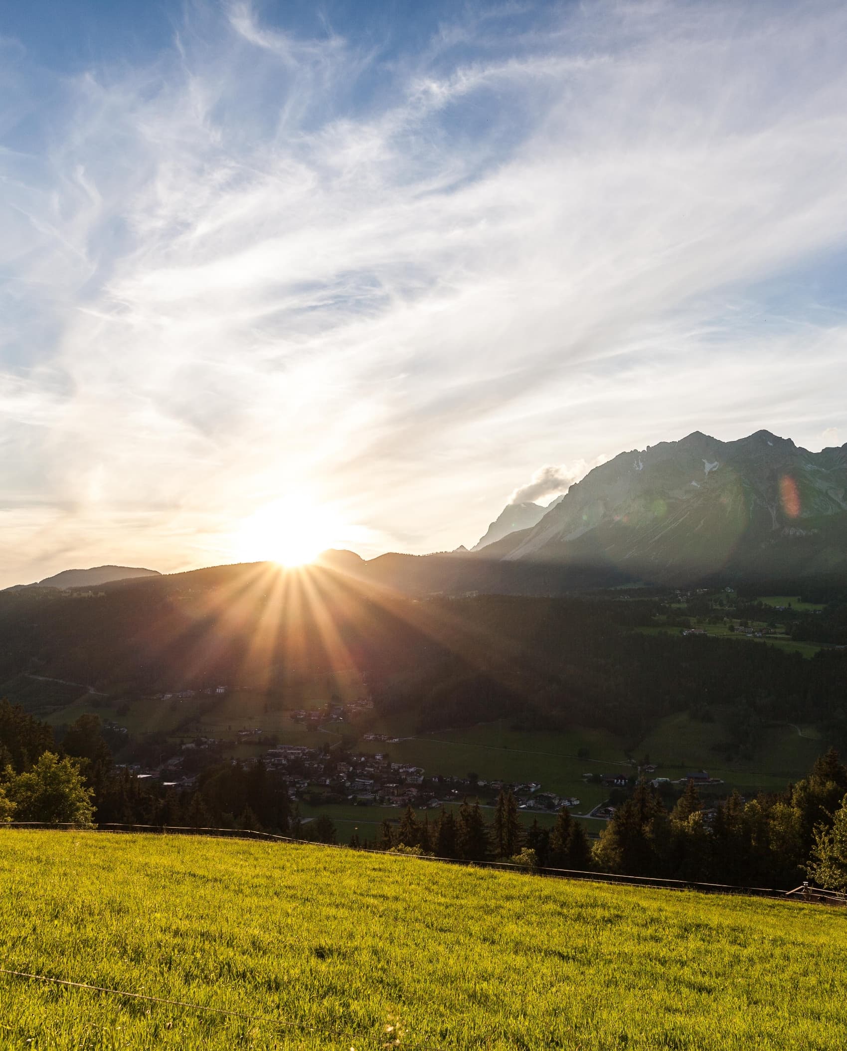 Sonnenuntergang über der Schladminger Bergwelt